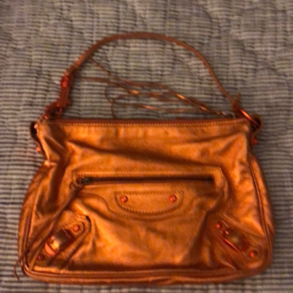 Balenciaga Mini City in metallic orange. Beautiful and rare bag.